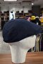 Navy Blue Men's Winter Sports Stamped Cap Elastic Hat - 4