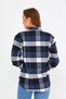 Women's Blue Slim Fit Pocketed Plaid Lumberjack Shirt-kkkodg001r01s - 2