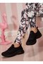 Women's Black Daily Orthopedic Sneaker Walking Shoes
