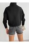 Women's Turtleneck Bat Sleeve Oversize Sweatshirt - 4