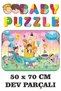 Fun Puzzle with Giant Pieces Consisting of Park, Entertainment and Game Activities 50x70 Cm