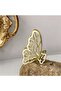 Women's Large Size Gold Matte Butterfly Figure Latch Buckle