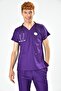 Lycra Purple Surgical Uniform Set - 4