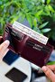 Genuine Leather Claret Red Men's Magnetic Wallet 20611108802 - 3