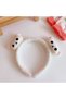 Cute Teddy Bear Plush Fluffy 3D Crown Adult Children's Crown White Cream Color - 4