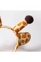 Cute Giraffe Horned Safari Birthday Concept Plush Velvet Crown Adult Children's Crown Orange - 5
