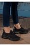 Women's Black Daily Orthopedic Sneaker Walking Shoes - 2