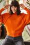 Women's Orange Bat Sleeve Detailed Knit Sweater KZK-19000248 - 4