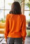 Women's Orange Bat Sleeve Detailed Knit Sweater KZK-19000248 - 5