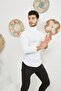 Men's Turtleneck Turtleneck Slim Fit Sweater White - 3