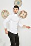 Men's Turtleneck Turtleneck Slim Fit Sweater White - 4