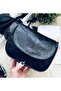 Black Snake Patterned Messenger Bag - 2