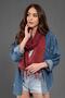 Burgundy Denim Grinding Cotton Large Shawl 40x185 Cm - 2