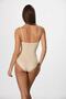 Women's Skin Color Seamless Thin Strap Bodice With Snap Fastener Body Ribbed Knitted - 2