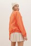 Women's Orange Crew Neck Text Printed Oversize Sweatshirt ALC-X7458 - 6