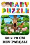 Fun Puzzle with Giant Pieces of Cute Animals 50x70 Cm