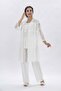 3008 Pregnant Postpartum 3-Piece Pajama Dressing Gown Set Blue - 2