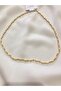 Gold Color Stick Ball Chain Necklace K79