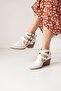 Bella Women's Special Design Buckle Adjustable Back Zipper White Summer Heeled Shoes - 4