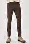 Men's Brown 360 Degree Stretch in All Directions Comfortable Slim Fit Slim Fit Trousers