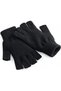 Suve Knitwear Black Cut Gloves Quality Unisex