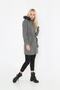 Women's Young Sports Zippered Belt Detailed Short Stash Coat - 5
