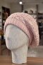 Pink Women's Painter Straw Knitted Beret - 4