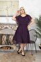 Women's Purple Plus Size Evening Dress - 7