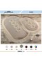 Shems Gray 2-Piece Lacy and Fringed Toilet Seat Set Bathroom Carpet Mat Set - 2