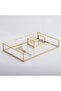 3 Pieces Brass Gold Glass Engagement Promise Presentation Set Scissors Ring Box Tray Groom Coffee Organization - 4