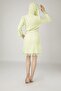 Women's Pistachio Green Lace Curly Bamboo Cotton Bathrobe - 2