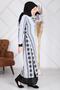 Women's Black Double Layer Hijab Dress - 4
