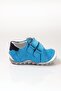Baby Boy Turquoise Genuine Leather Orthopedic First Step Shoes - 3