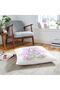 Floor Cushion with Patterned of Woman Doing Yoga in Fatima's Hand - 2