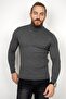 Men's Anthracite Half Fisherman Knitted Sweater 2100017 - 2