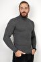 Men's Anthracite Half Fisherman Knitted Sweater 2100017 - 5