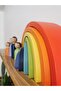 Mesu 8-Piece Waldorf Wooden Rainbow, Family, and Tree Play Set Colorful - 4