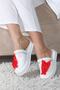 Women's Red Butterfly Maternity Slippers - 2
