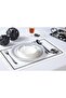 قطعتان من تأثير الكتان المطرز الملكي للخدمة الأمريكية (أسود)
