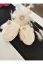 Women's Ecru Maternity Slippers and Crown