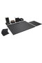 7 Piece Rain Gray Leather Desk Set - With Cover