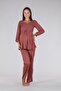 5306 Tan V-Neck Lace Maternity Pajamas Tk - 4