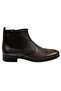Men's Genuine Leather Zippered Boots with Fur Inside - Brown - 000467-Brown-41 - 3