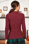 Women's Burgundy Chest-Length Knitwear Sweater ARM-21K001062 - 5
