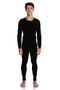 Unisex Black Knitted Long Sleeve Undershirt