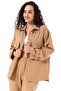 Women's Shirt Trousers Beige Double Set - 4