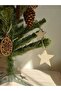 Christmas Tree Ornament Star Wooden Gift Ornament 6 Pieces 7X7Cm - 3