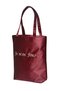 Claret Red Embroidery Detailed Plush Velvet Tote Bag - Set of Two - 2