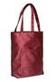 Claret Red Embroidery Detailed Plush Velvet Tote Bag - Set of Two - 3