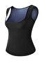 Women's Black Thermal Sauna Sweat Tank Top - 3